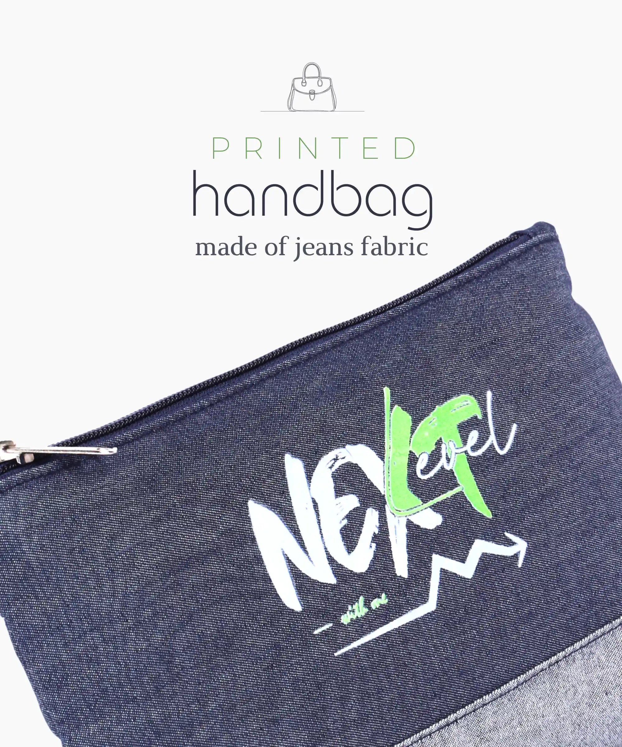 Denim Zipper Pouch for Women & Men, Multipurpose Travel Organizer, Stationery Bag, Cosmetic Bag, Clutch Wallet, Premium Jeans Fabric, Lightweight & Durable Secondary image