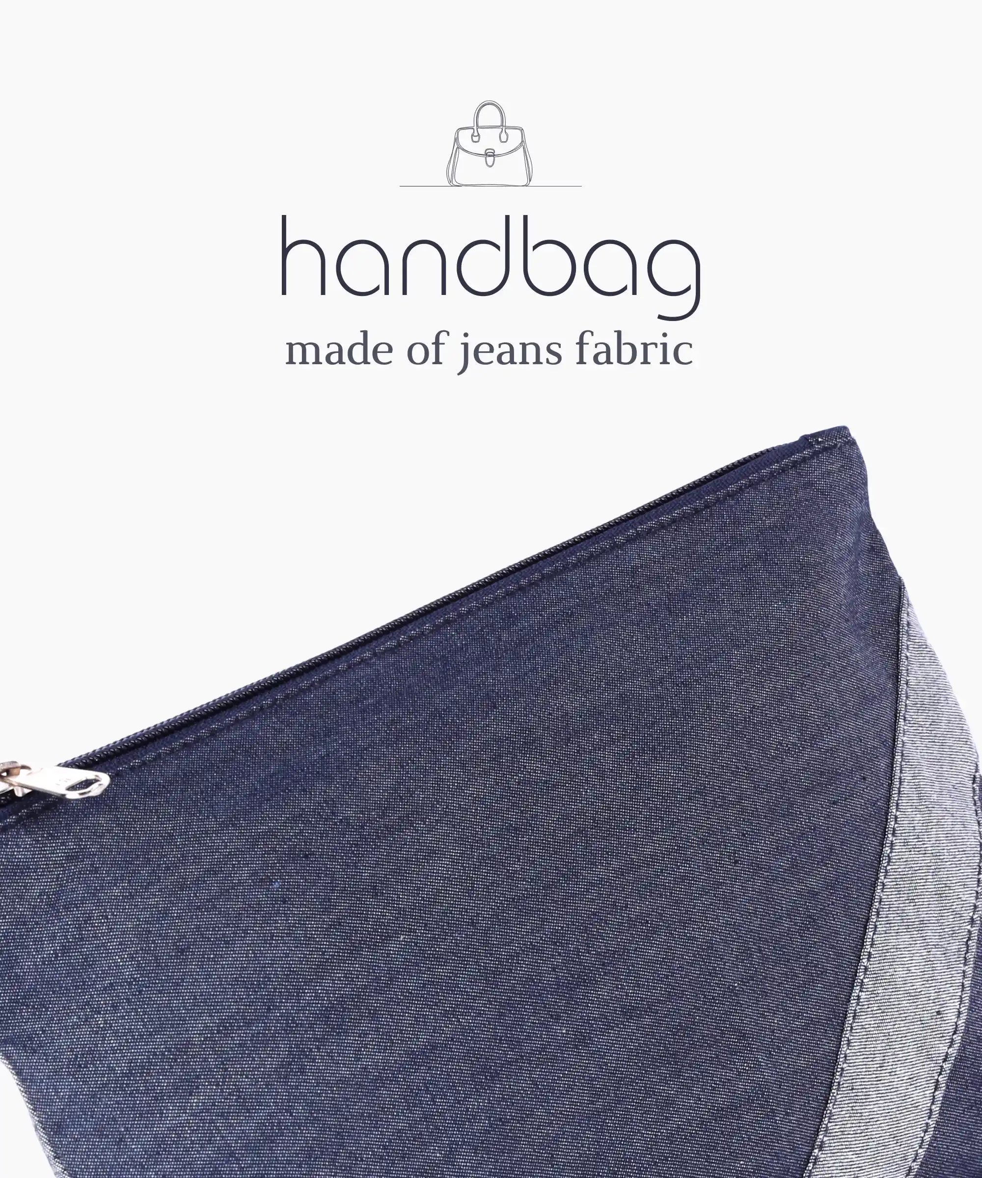 Denim Zipper Pouch for Women & Men, Multipurpose Travel Organizer, Stationery Bag, Cosmetic Bag, Clutch Wallet, Premium Jeans Fabric, Lightweight & Durable, 22x15 cm - Denim Blue Secondary image